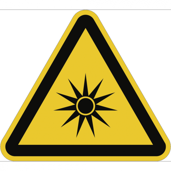 Dreifke® Warnung vor optischer Strahlung ISO 7010, Folie, 50 mm SL, 6 Stück/Bogen