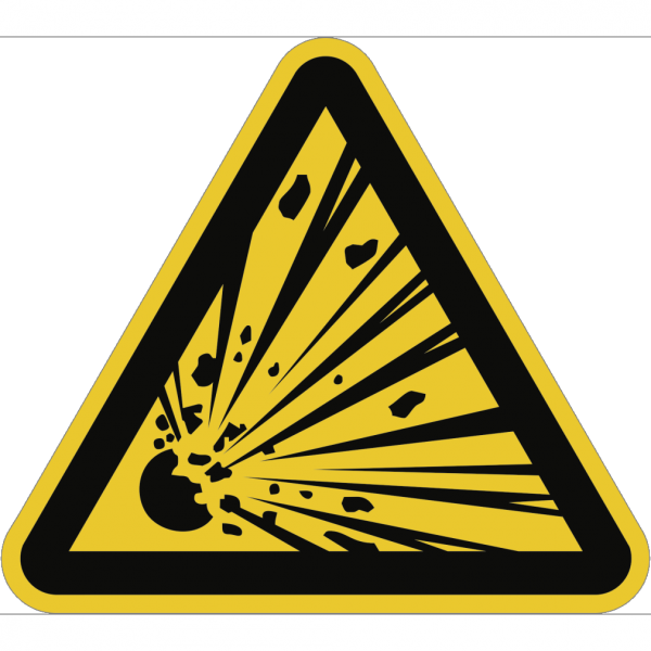 Dreifke® Schild Warnung vor explosionsgefährlichen Stoffen ISO 7010, Alu, 400 mm SL