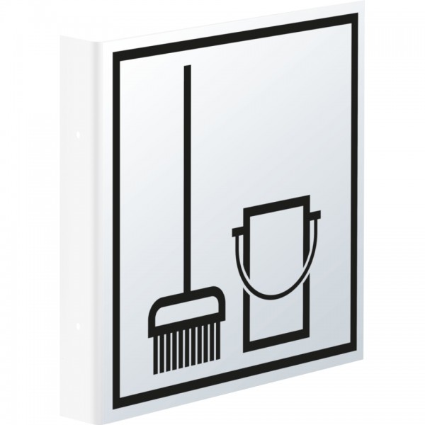 Schild Alu Piktogramm "WC" Fahnenschild 150x150mm 