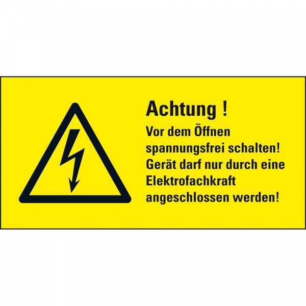 Warnschild Allgemeines Warnzeichen ASR/ISO Folie selbstklebend SL 100mm 