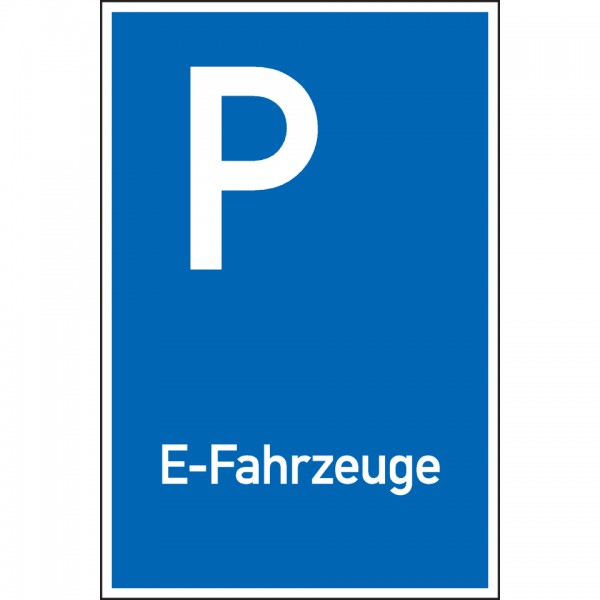 Dreifke® Schild I Parkplatzschild E-Fahrzeuge, Aluminium, spitze Ecken, 400x600mm