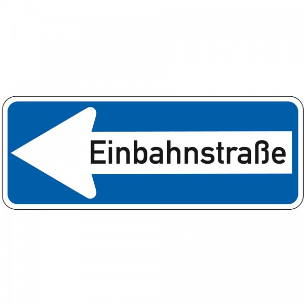 Schild I Verkehrszeichen Einbahnstraße linksweisend, Nr.220-10, Aluminium RA2, reflektierend, 800x300mm, DIN 67520, nach StVO