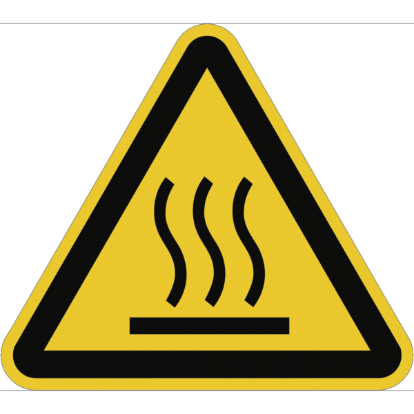 Dreifke® Schild Warnung vor heißer Oberfläche ISO 7010, Alu, 200 mm SL