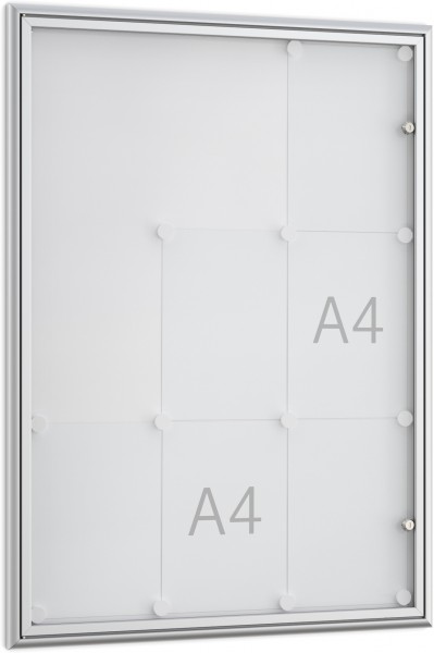 Dreifke® Softline-Schaukästen BSK 9 | für Innen | 9 x DIN A4 | 22mm Bautiefe | einseitig | abschließbar