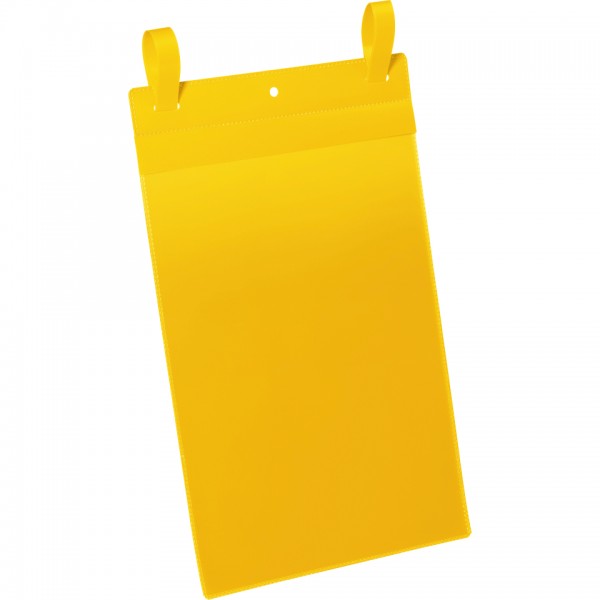 DURABLE Gitterboxtasche, mit Lasche, gelb/transparent, A4, Hochformat, 50/VE
