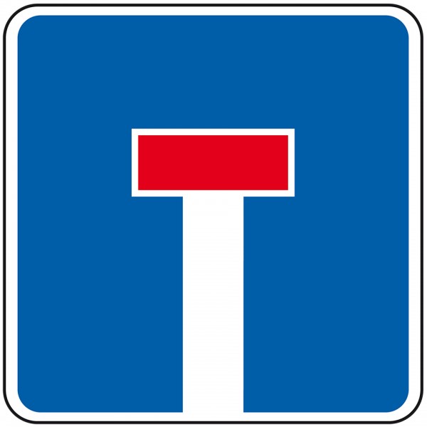 Schild I Verkehrszeichen Sackgasse, Nr.357, Aluminium RA1, reflektierend, 600x600mm, DIN 67520, nach StVO
