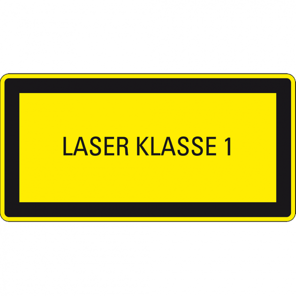 Dreifke® Hinweisschild für Lasereinrichtung Laser Klasse 1, Folie, selbstkl., 150x100mm