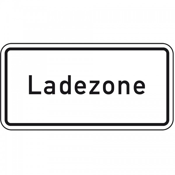 Dreifke® Schild I Hinweisschild Ladezone, Nr. 1012-30, Aluminium RA0, reflektierend, 600x330mm, DIN 67520