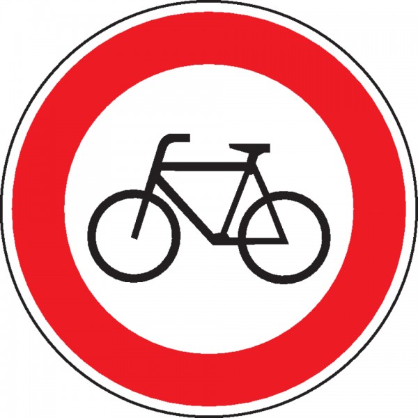 Schild I Verkehrszeichen Verbot für Radverkehr, Nr.254, Aluminium RA2, reflektierend, Ø 600mm, DIN 67520