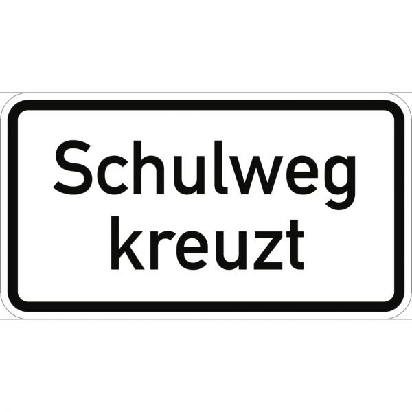Verkehrsschild VZ2304, Schulweg kreuzt, Alu, RA2, 600x330 mm
