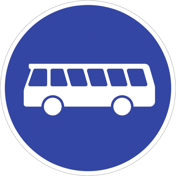 Verkehrsschild VZ245, Bussonderfahrstreifen, Alu, RA2, Ø 420 mm
