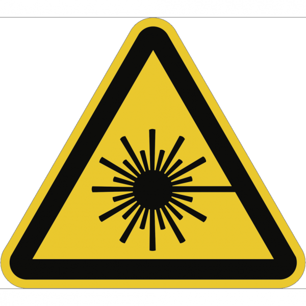 Dreifke® Schild Warnung vor Laserstrahl ISO 7010, Kunststoff, 200 mm SL