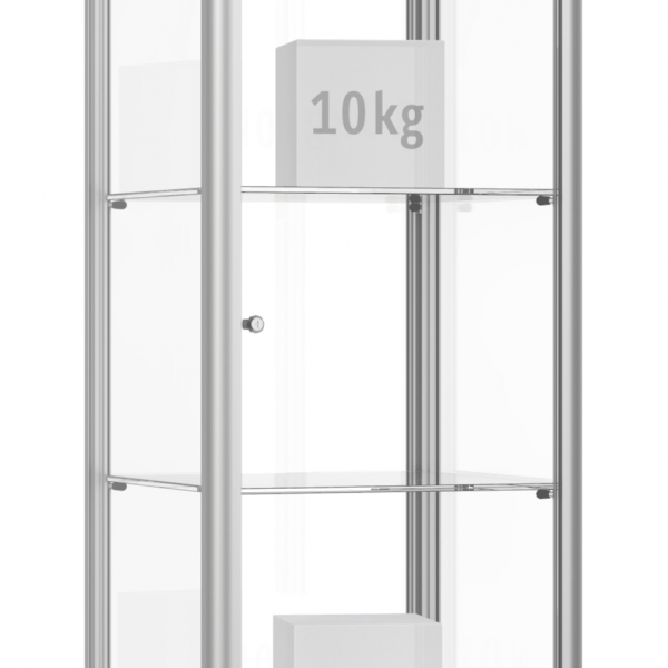 Dreifke® Factory Vitrine 100 | für Innen | 500x2000x500mm | abschließbar