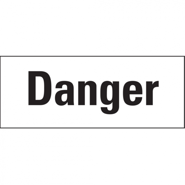 Dreifke® Gefahrstoffetiketten, Signalwort: Danger, Etiketten einzeln | Folie selbstklebend | 90x35 mm, 1 Stk