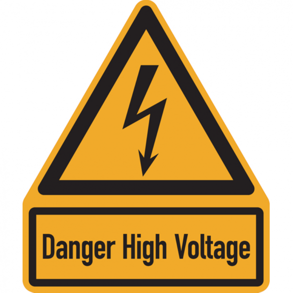 Dreifke® | Schild Kombi-Warnschild, Danger High Voltage, W012, 237 x - 200x237x1.5 mm Kunststoff