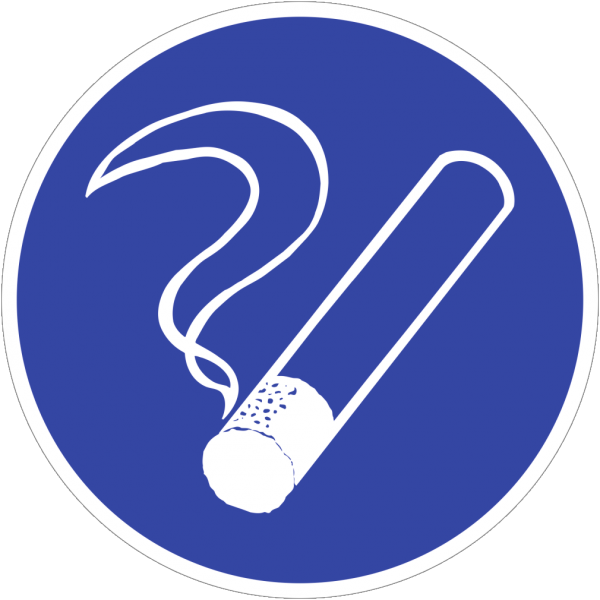 Dreifke® Alu-Schild &quot;Rauchen gestattet&quot;, Ø20cm, 1 Stück, Praxisbewährtes Gebotszeichen