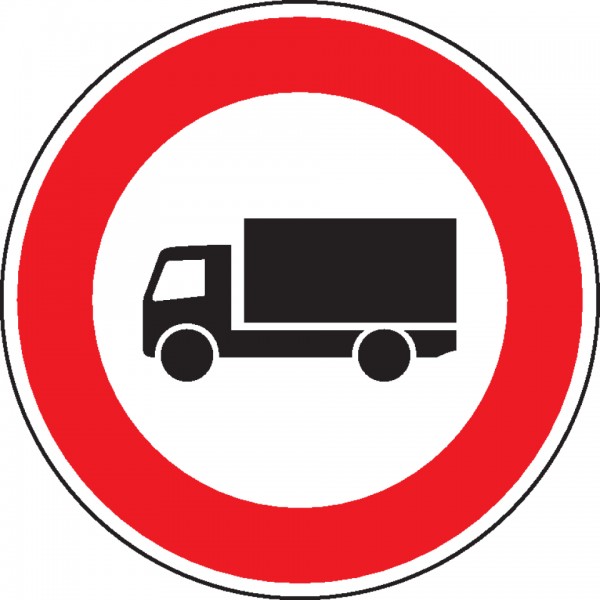Schild I Verkehrszeichen Verbot für Kraftfahrzeuge 3, 5 t, Nr.253, Aluminium RA2, reflektierend, Ø 600mm, DIN 67520, nach StVO