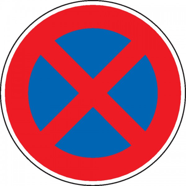 Schild I Verkehrszeichen Absolutes Haltverbot, Nr.283, Aluminium RA2, reflektierend, Ø 600mm, DIN 67520, nach StVO