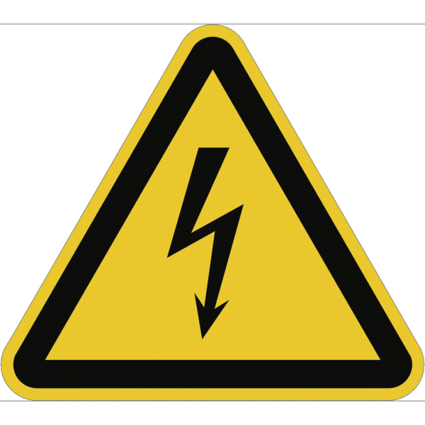 Dreifke® Schild Warnung vor elektrischer Spannung ISO 7010, Alu, 100 mm SL