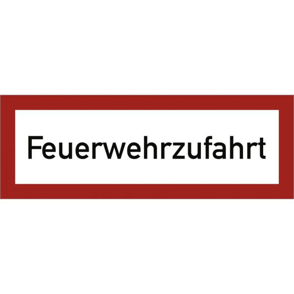 Dreifke® Schild Feuerwehrzufahrt, Alu, reflektierend RA1, 594x210 mm