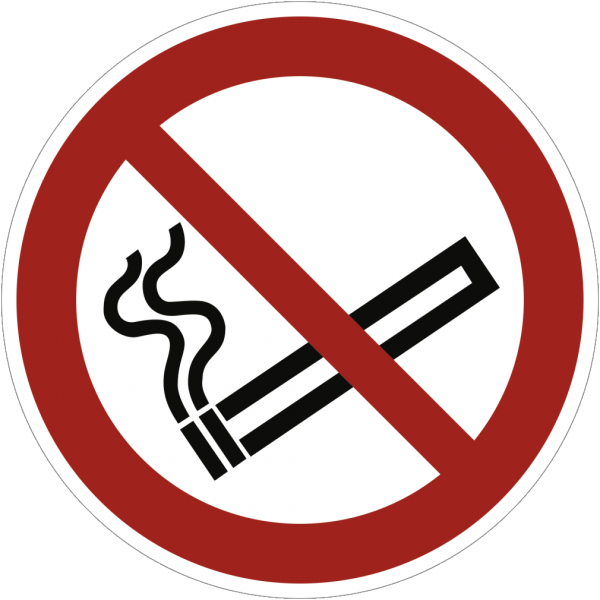 Dreifke® Kunststoff-Schild &quot;Rauchen verboten&quot;, Ø20cm, 1 Stück, Gebotszeichen (P002) gem. ISO 7010