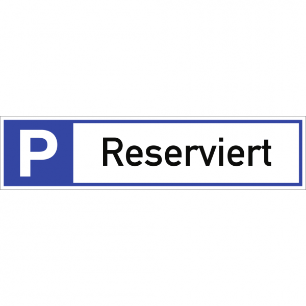 Dreifke® Schild Parkplatzreservierer Reserviert, Alu, 460x110 mm