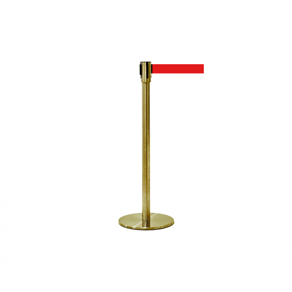 Dreifke® Crowd Control System, pole with Red belt. Gold System
