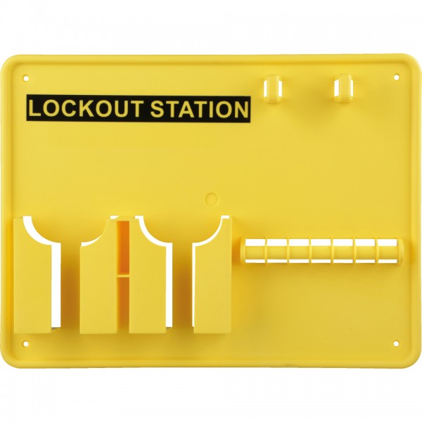 Dreifke® Lockout Station, Typ 2, ohne Inhalt, gelb, Kunststoff, 390x290x55mm