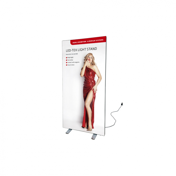 Dreifke® LED-TEX Lightbox stand, doppelseitig 100x250cm