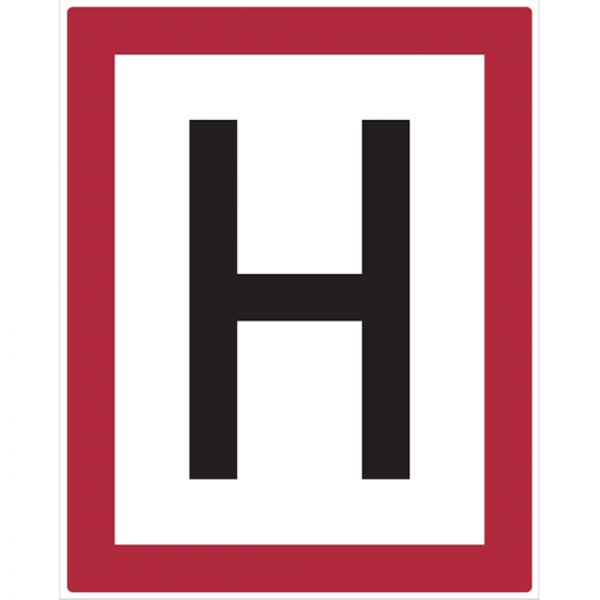 Dreifke® Aufkleber Feuerwehrschild, Hinweisschild auf einen Hydranten - DIN 4066 | 200x250 mm, 1 Stk
