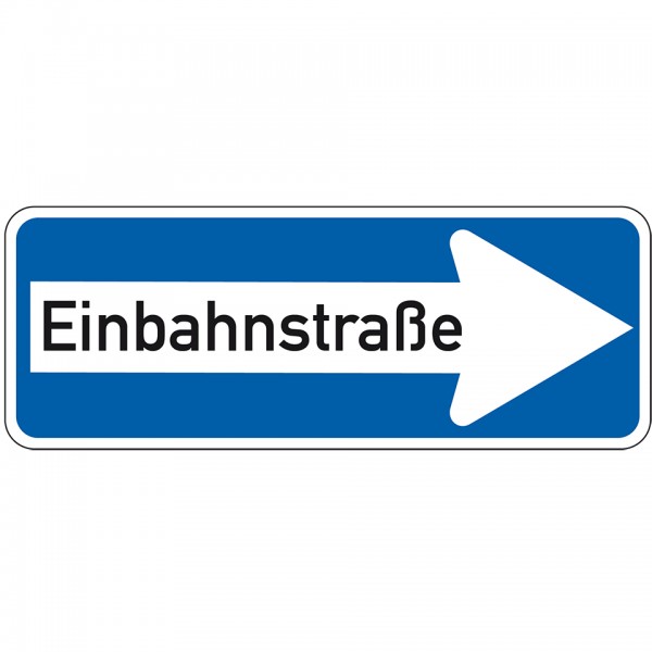 Schild I Verkehrszeichen Einbahnstraße, rechts, Nr.220-20, Aluminium RA1, reflektierend, 800x300mm, DIN 67520, nach StVO
