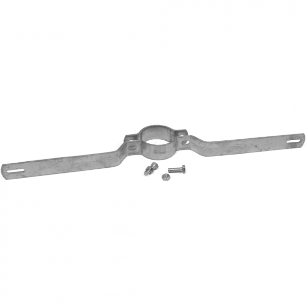 Rohrschelle f. Flach-Verkehrszeichen,Typ R150,Lochabstand 500mm,Pfosten-Ø60,3mm