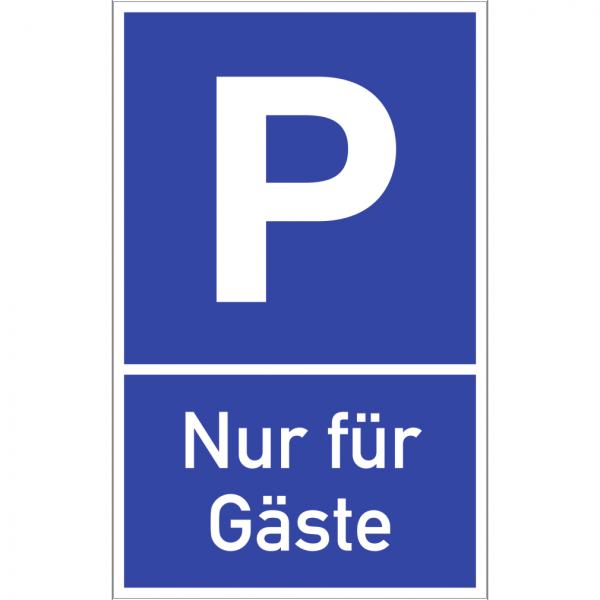 Dreifke® Schild Parkplatzschild - Nur für Gäste, Alu, 250x400 mm