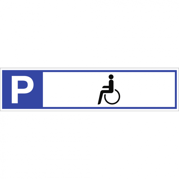 Dreifke® Schild Parkplatzreservierer Behindertenparkplatz, Alu, 460x110 mm