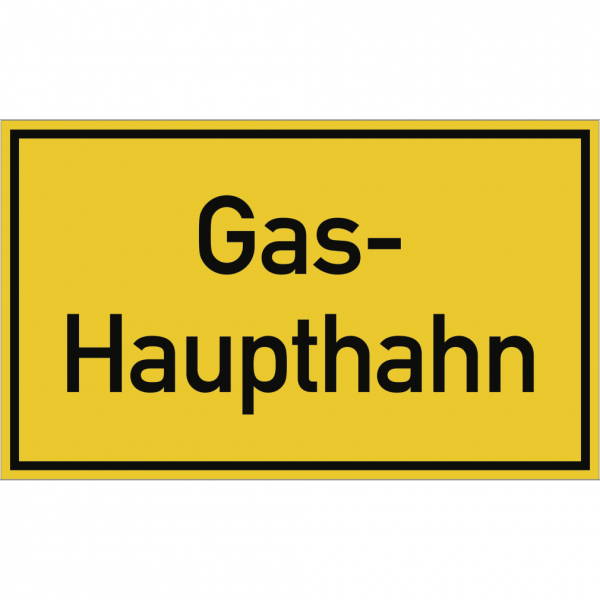 Dreifke® Gas-Haupthahn, Folie, 250x150 mm