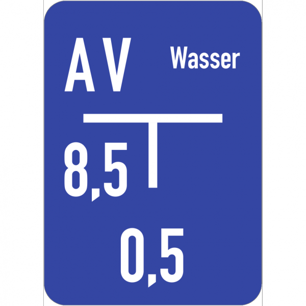 Dreifke® Wasser-Hinweisschild (C) inkl. Beschriftung, Alu, 100x140 mm