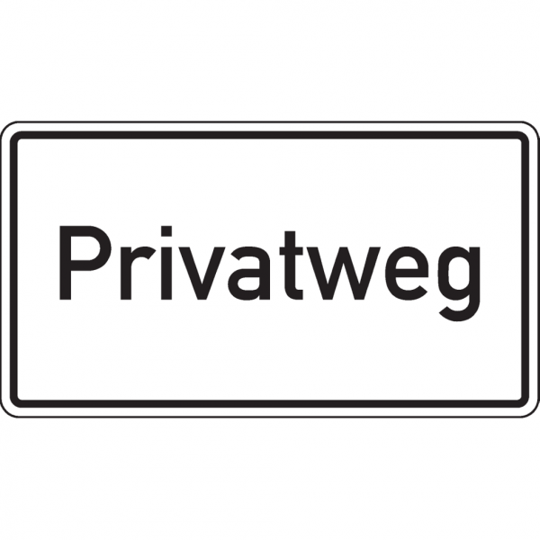Dreifke® Hinweisschild Privatweg, DIN 67520, Aluminium RA1i, 600x330mm