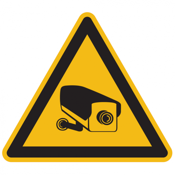Warnschild Videoüberwachung | Kunststoff 200 mm | Warnung Kameraüberwachung