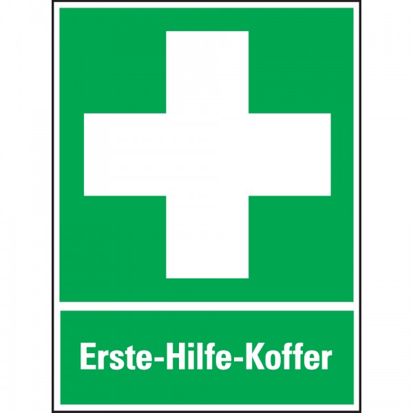 Dreifke® Schild I Rettungszeichen-Kombischild Erste-Hilfe-Koffer, ASR/ISO, Kunststoff, 300x400mm