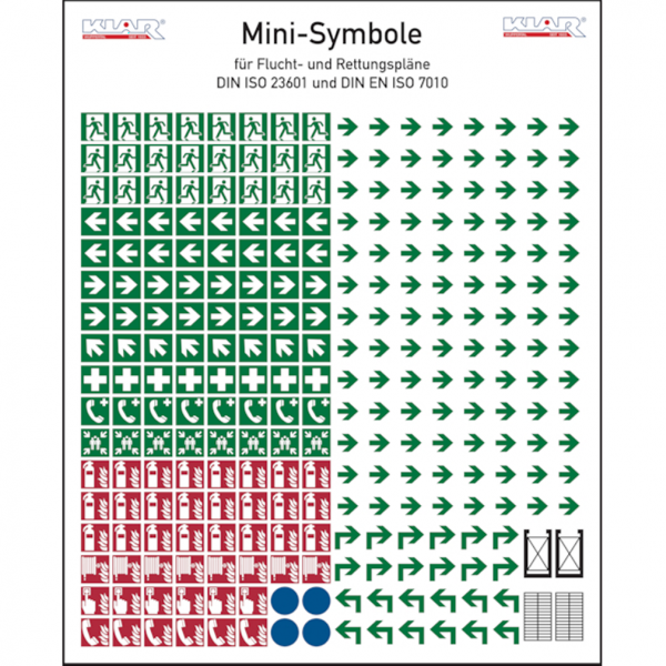 Dreifke® Minisymbole nach DIN ISO 23601 und DIN EN ISO 7010 | Folie selbstklebend | 170x210 mm, 1 Stk