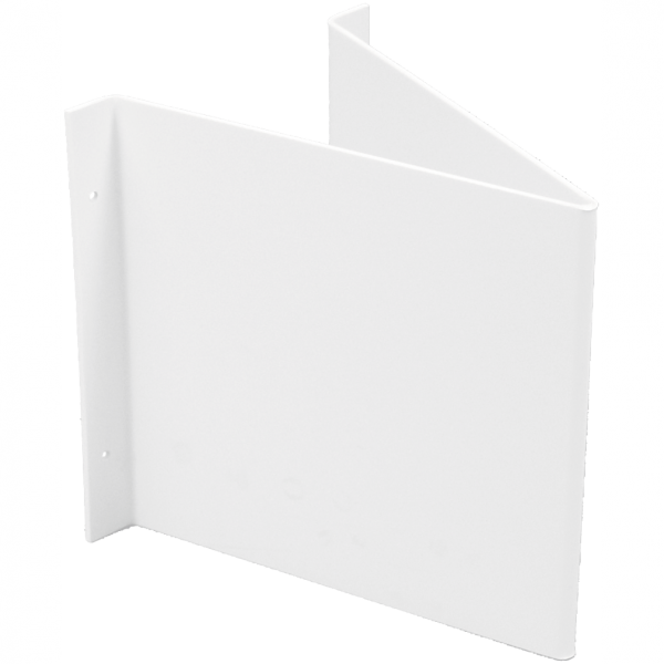 Dreifke® Winkelschild blanko zur Wandmontage, Kunststoff, 148x148 mm
