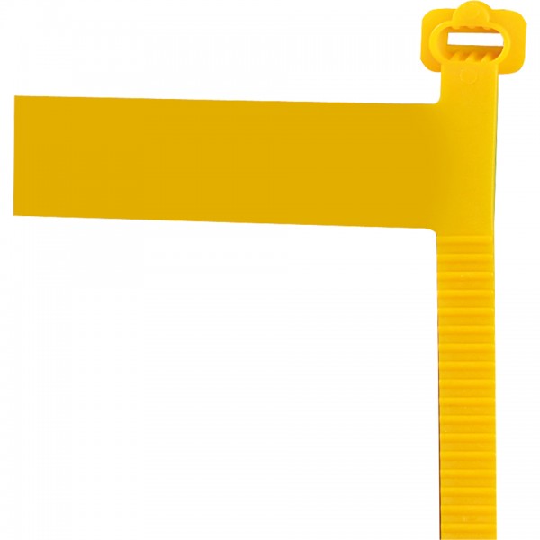 Kabelbinder mit Kennzeichnungsfeld, gelb, Kunststoff, bis Ø 40mm, 9x170mm, 200/VE