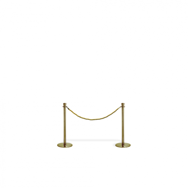 Dreifke® Crowd Control System, 2 poles with gold rope. Gold System