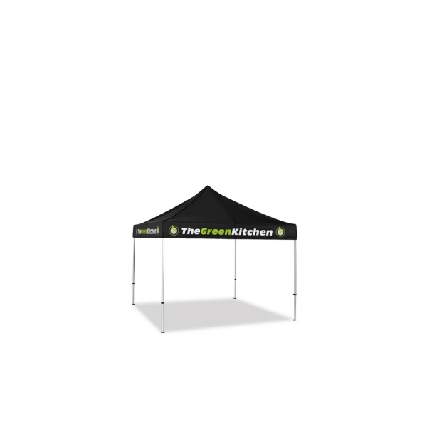Dreifke® Event Tent Budget, 3 x 3 m Faltpavillion, Alu/silber Stangen, schwarzer Dach