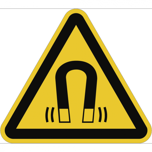 Dreifke® Schild Warnung vor magnetischem Feld ISO 7010, Alu, 100 mm SL