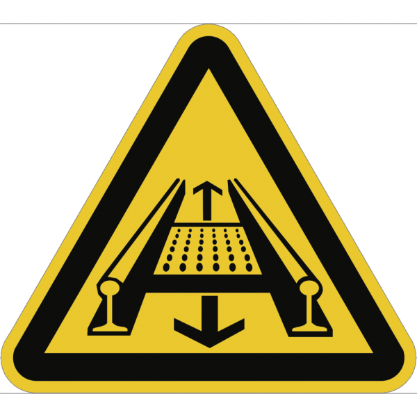 Dreifke® Aufkleber Warnung vor Gefahren durch eine Förderanlage am... DIN 4844-2, Folie, 200 mm SL