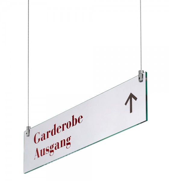 GALERIE Deckenhänger, ESG, 15 x 60 cm, zweischeibig