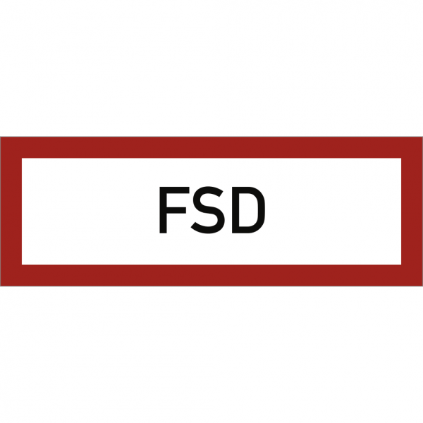 Dreifke® Schild FSD (Feuerwehrschlüsseldepot), Kunststoff, 297x105 mm