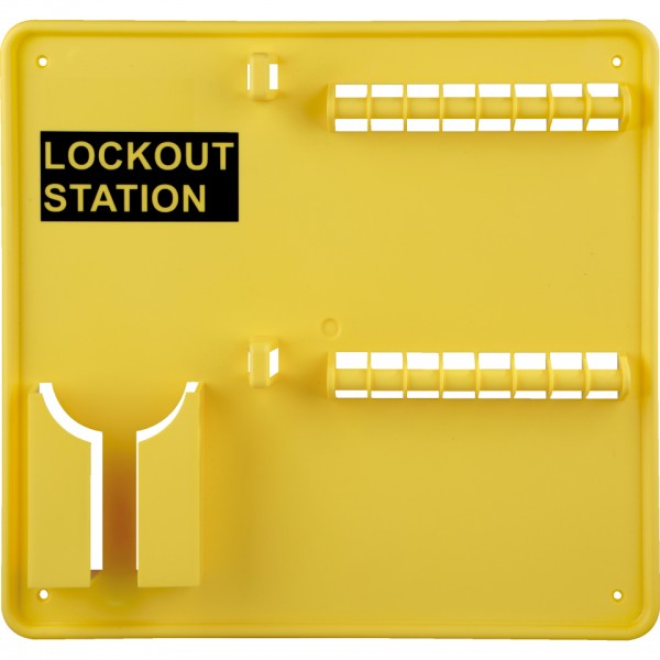 Dreifke® Lockout Station, Typ 1, ohne Inhalt, gelb, Kunststoff, 360x340x55mm