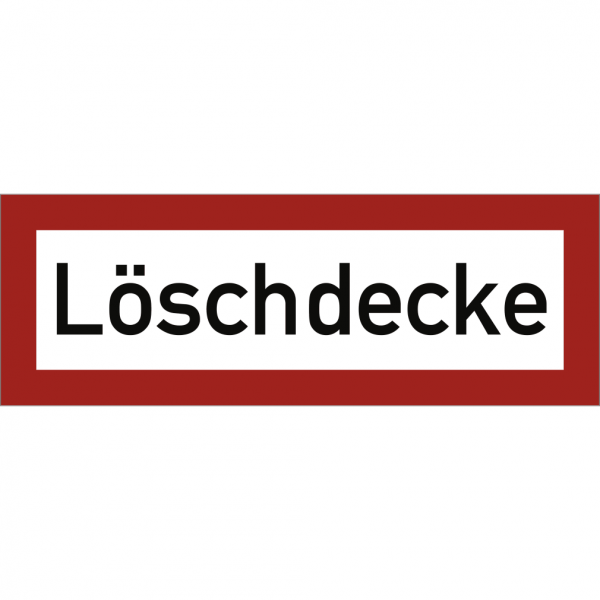 Dreifke® Aufkleber Löschdecke, Folie, 210x74 mm